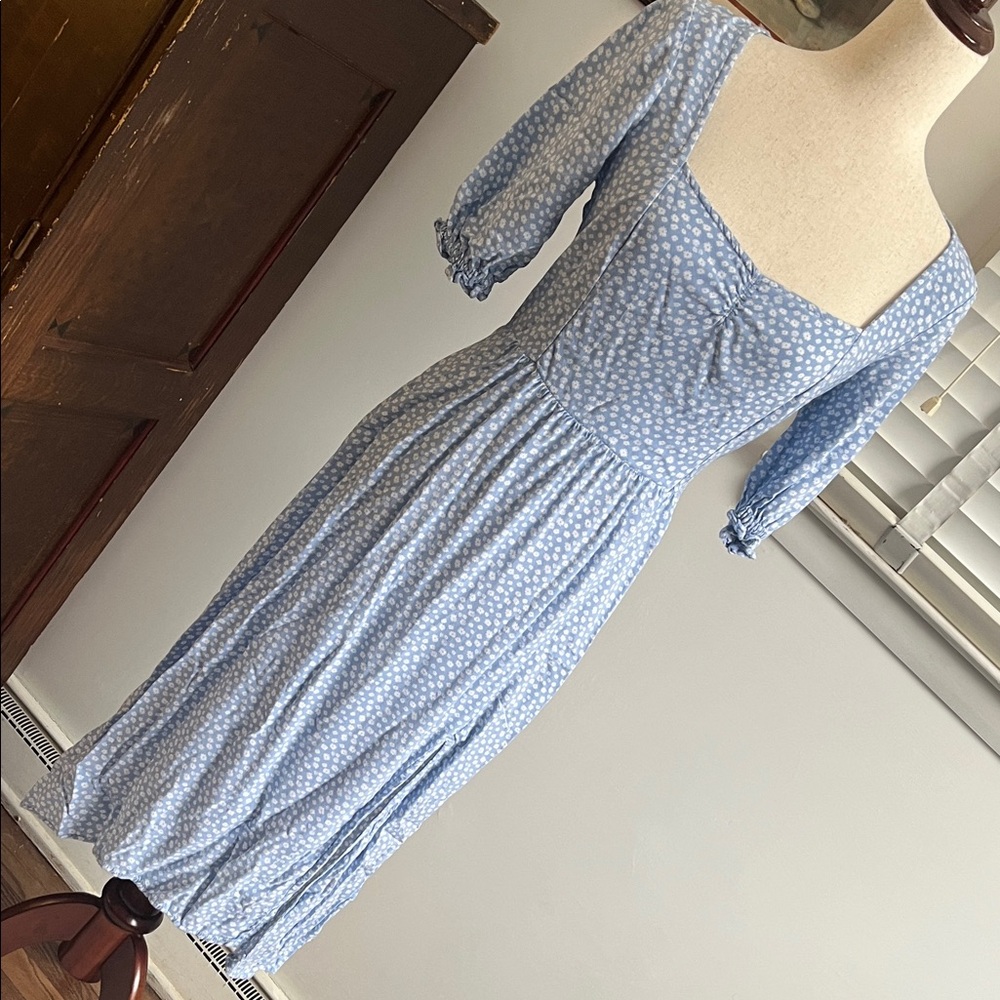 Blue Floral Women's Dress